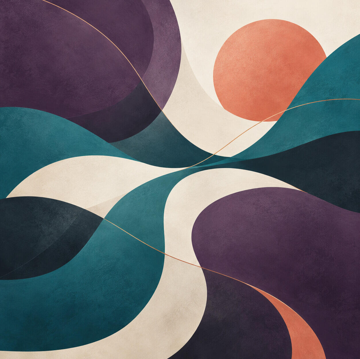 Abstract visual representing connection, alignment and change